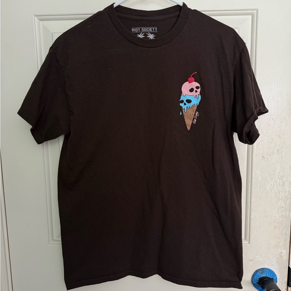 Riot Society Brown Cotton T-Shirt